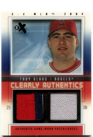 Troy Glaus EX Clearly Authentics Duel Patch Card