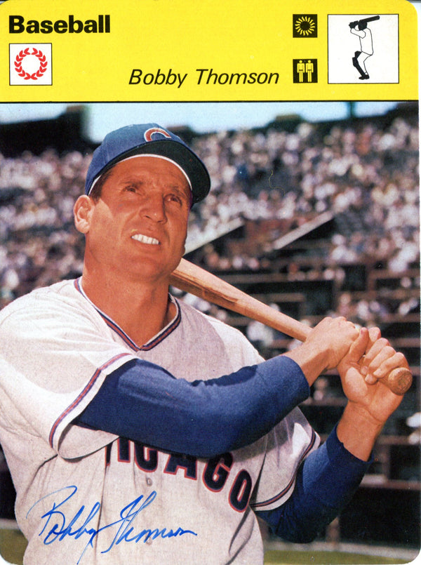 Bobby Thomson Autographed 1977 Baseball Focus Card