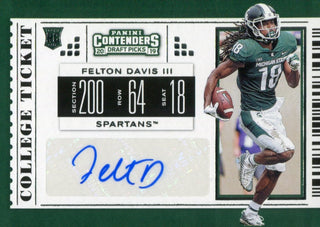 Felton Davis III Autographed 2019 Contenders Draft Rookie Card