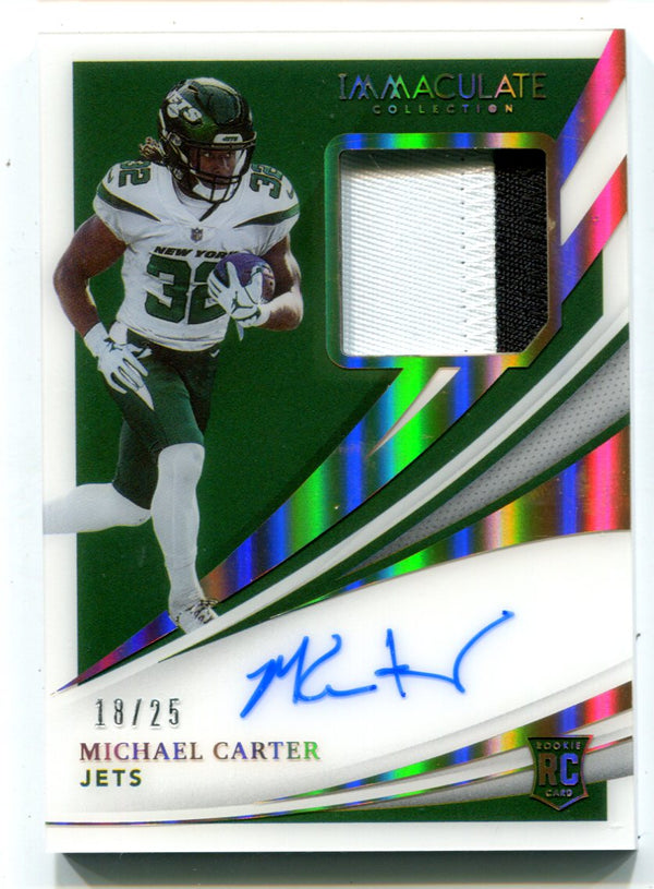 Michael Carter 2021 Panini Immaculate Collection #118 Auto Card /25
