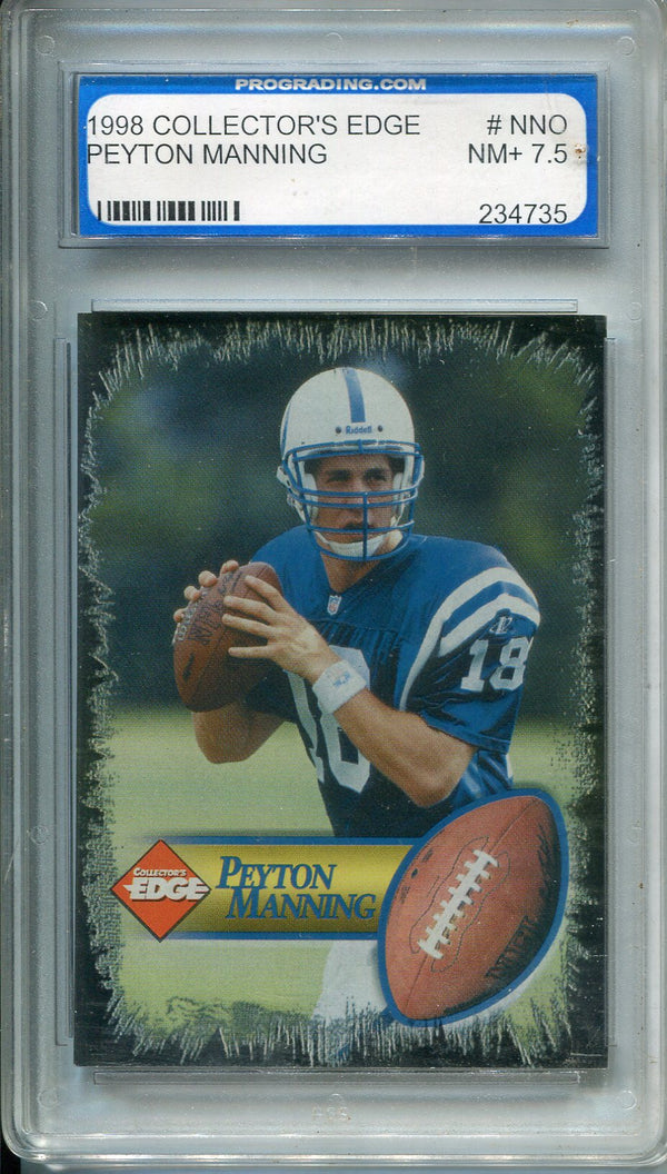 Peyton Manning 1998 Collector's Edge Rookie Card (PGS 7.5)