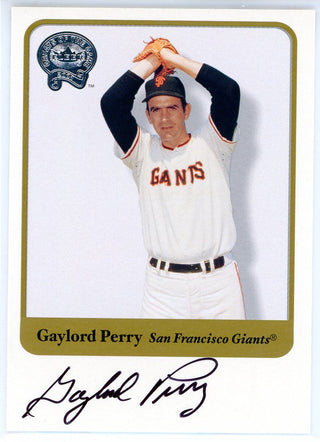Gaylord Perry Autographed 2001 Fleer Greats of the Game Card