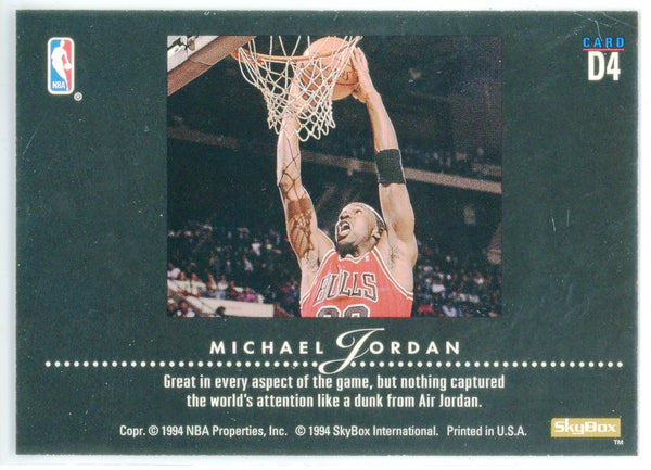 Michael Jordan 1993-94 Skybox Premium Dynamic Dunks Card #D4