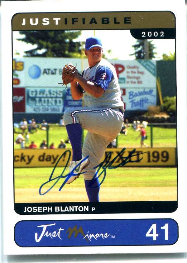 Joseph Blanton 2002 Just Minors Autographed Card #776/1000