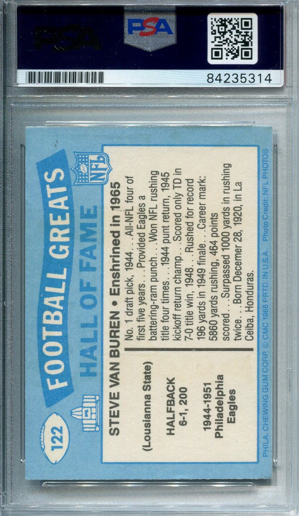 Steve Van Buren 1988 Autographed Swell Card (PSA)