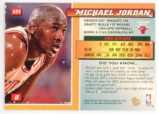 Michael Jordan 1995 Topps Card #121