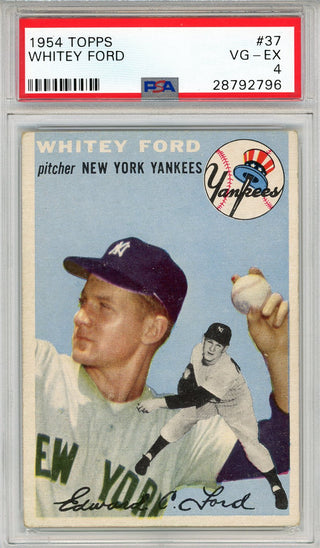Whitey Ford 1954 Topps Card #37 (PSA VG-EX 4)