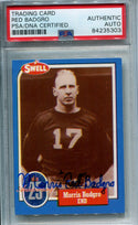 Morris "Red" Badgro 1988 Autographed Swell Football Card (PSA)