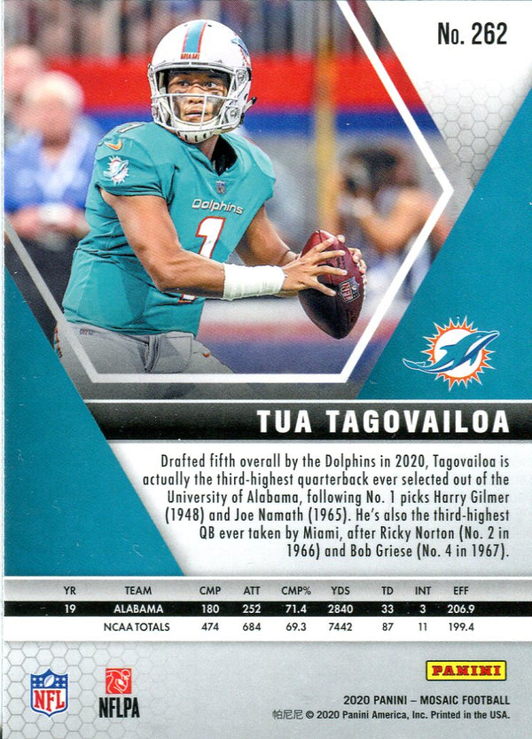 Tua Tagovailoa 2020 Panini Mosaic NFL Debut Rookie Card #262