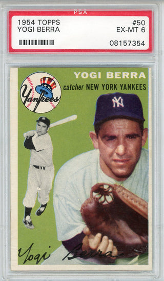 Yogi Berra 1954 Topps Card #50 (PSA EX-MT 6)