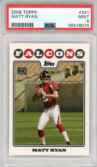 Matt Ryan 2008 Topps Rookie Card #331 (PSA)