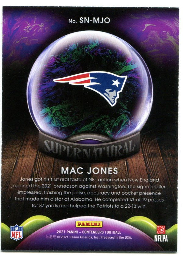 Mac Jones 2021 Panini Contenders Supernatural Rookie Card