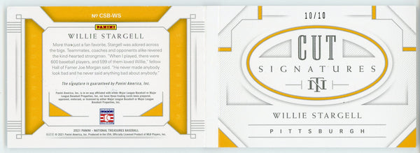 Willie Stargell Autographed 2021 Panini National Treasures Cut Signatures Card