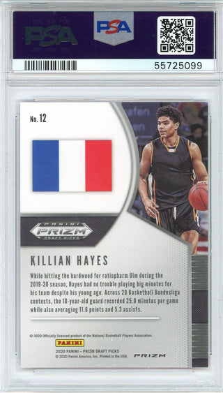 Killian Hayes 2020 Panini Prizm Draft Pink Cracked Ice Rookie Card #12 (PSA)