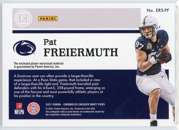 Pat Freiermuth 2021 Panini Chronicles Encased Draft Picks Rookie Jersey Card