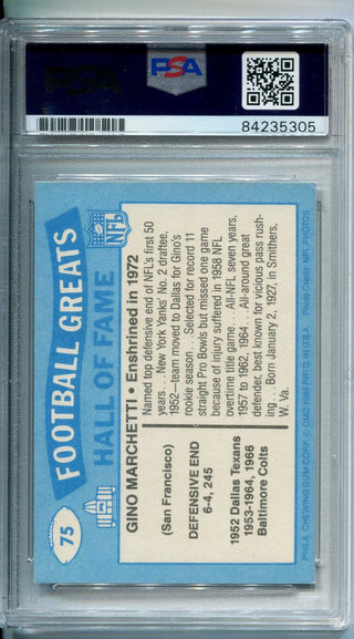 Gino Marchetti 1988 Autographed Swell Football Card (PSA)