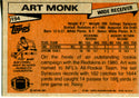 Art Monk 1981 Topps Rookie Card