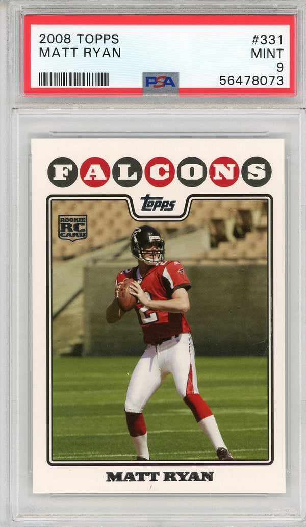 Matt Ryan 2008 Topps Rookie Card #331 (PSA)