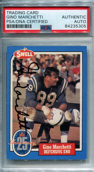 Gino Marchetti 1988 Autographed Swell Football Card (PSA)