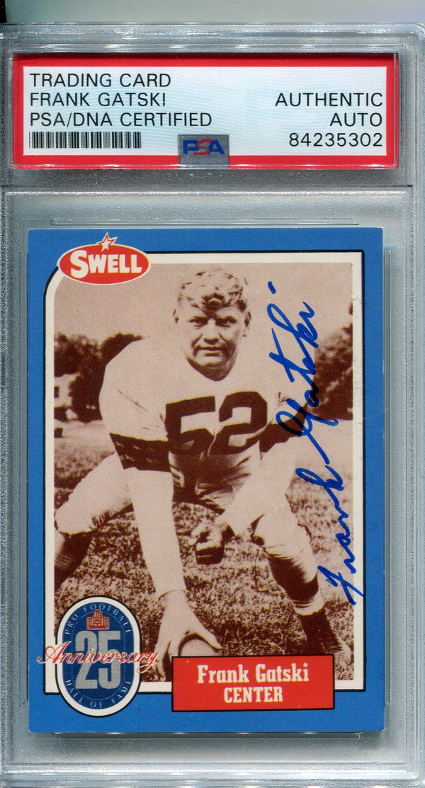Frank Gatski 1988 Autographed Swell Football Card (PSA)