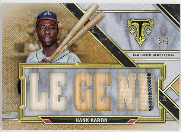 Hank Aaron 2021 Topps Triple Threads Legend Game Used Card #RL-HA
