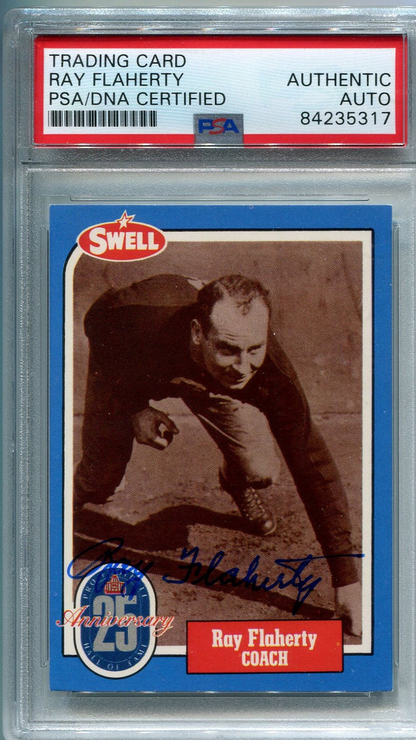 Ray Flaherty 1988 Autographed Swell Football Card (PSA)