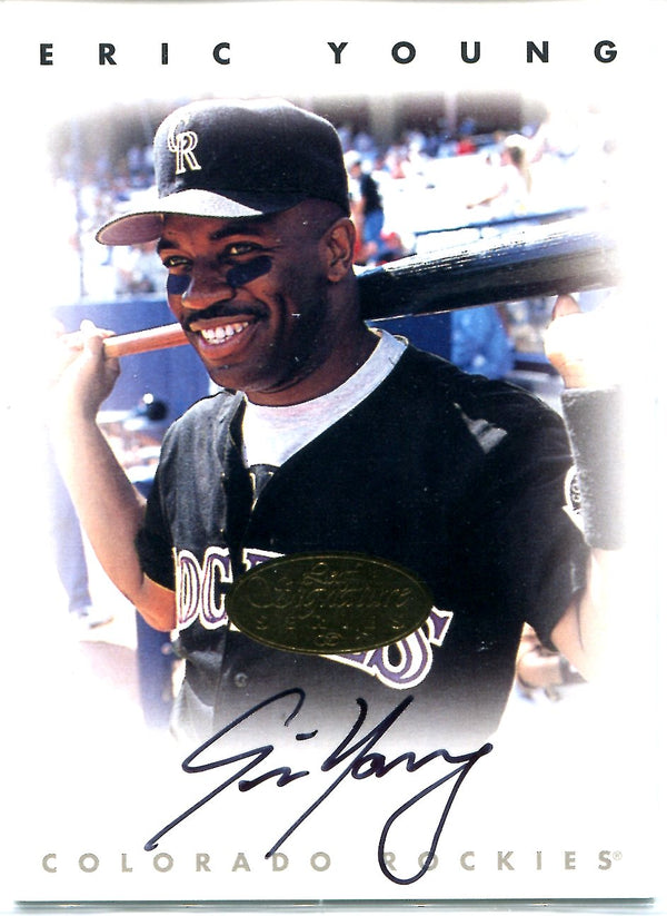 Eric Young 1996 Leaf Signature Series Autographed Card