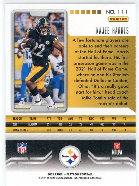 Najee Harris Pittsburgh Steelers Autographed 2021 Panini Mosaic