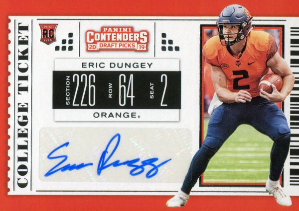 Eric Dungey Autographed 2019 Contenders Draft Rookie Card