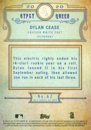Dylan Cease 2020 Topps Rookie Card