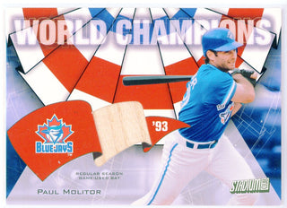 Paul Molitor 2001 Topps Stadium Club World Champions Bat Card #WC-PM