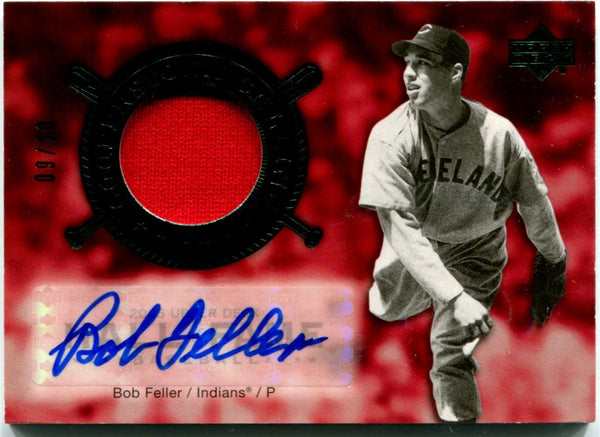 Bob Feller Cooperstown Calling Patch Auto 09/10 2005 Upper Deck