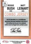 Reggie Bush and Matt Leinart 2006 Sage Rookie Jersey Card #1