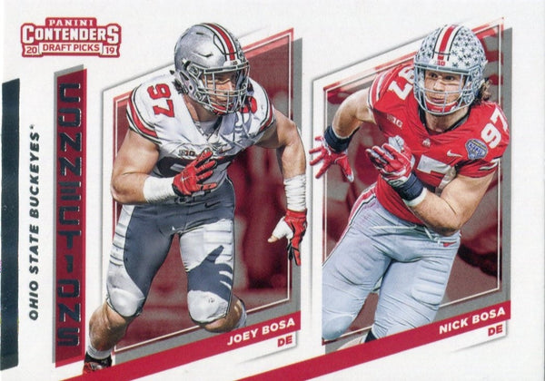 Joey Bosa & Nick Bosa 2019 Contenders Draft Picks Connections Card