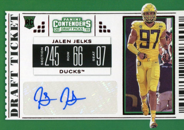Jalen Jelks Autographed 2019 Contenders Draft Rookie Card