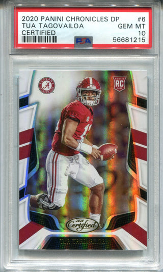 Tua Tagovailoa 2020 Panini Chronicles DP #6 PSA GEM MT 10 Card