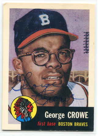 George Crowe Autographed Topps Archive Card
