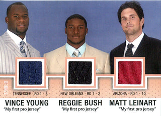 Reggie Bush, Matt Leinart, and Vince Young 2006 Sage Rookie Jersey Card #2