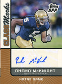 Rhema McKnight Autographed 2007 Topps Rookie Card