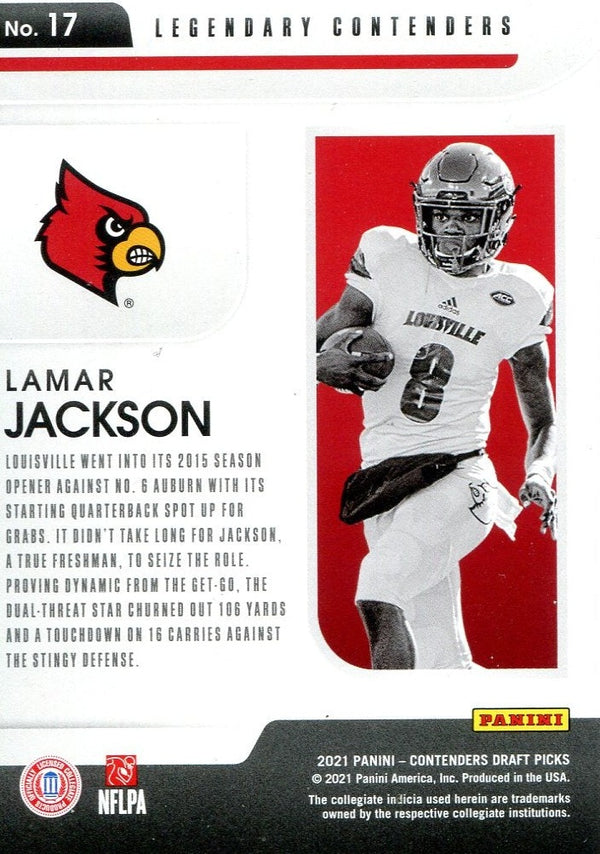 Lamar Jackson 2021 Panini Contenders Card
