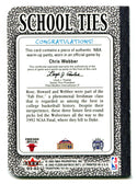 Chris Webber/Juwuan Howard/Jalen Rose 2002 Fleer Tradition School Ties Card