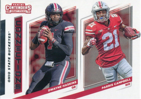 Dwayne Haskins & Parris Campbell 2019 Contenders Draft Picks Rookie Card