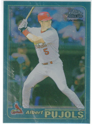 Albert Pujols 2001 Topps Chrome Late Addition Rookie Card #596