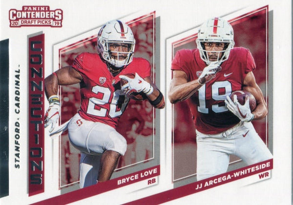 Bryce Love & JJ Arcega-Whiteside 2019 Contenders Draft Picks Rookie Card
