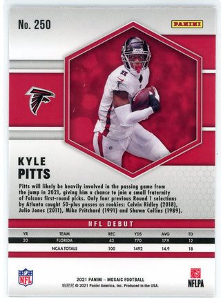 Kyle Pitts 2021 Panini Mosaic Rookie Card #250