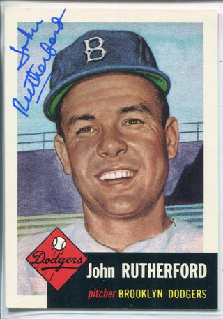 John Rutherford Autographed Topps Archive Card
