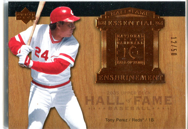 Tony Perez 2005 Upper Deck Hall of Fame Enshrinement Unsigned Card #12/50