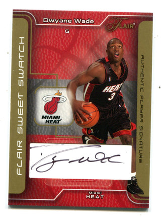 Dwyane Wade 2003 Fleer Flair Sweet Swatch #SSADW Autographed Card /25