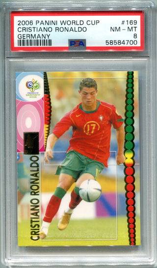 Cristiano Ronaldo 2006 Panini World Cup Germany #169 PSA NM-MT 8 Card