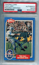 Yale Lary 1990 Detroit Lines Autographed Swell Football Card (PSA)